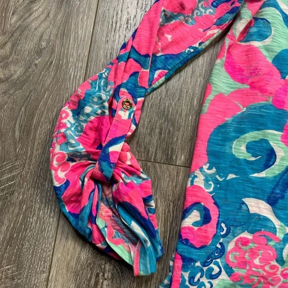 Lilly Pulitzer Women's Pink and Blue Shirt - Picture 3 of 11